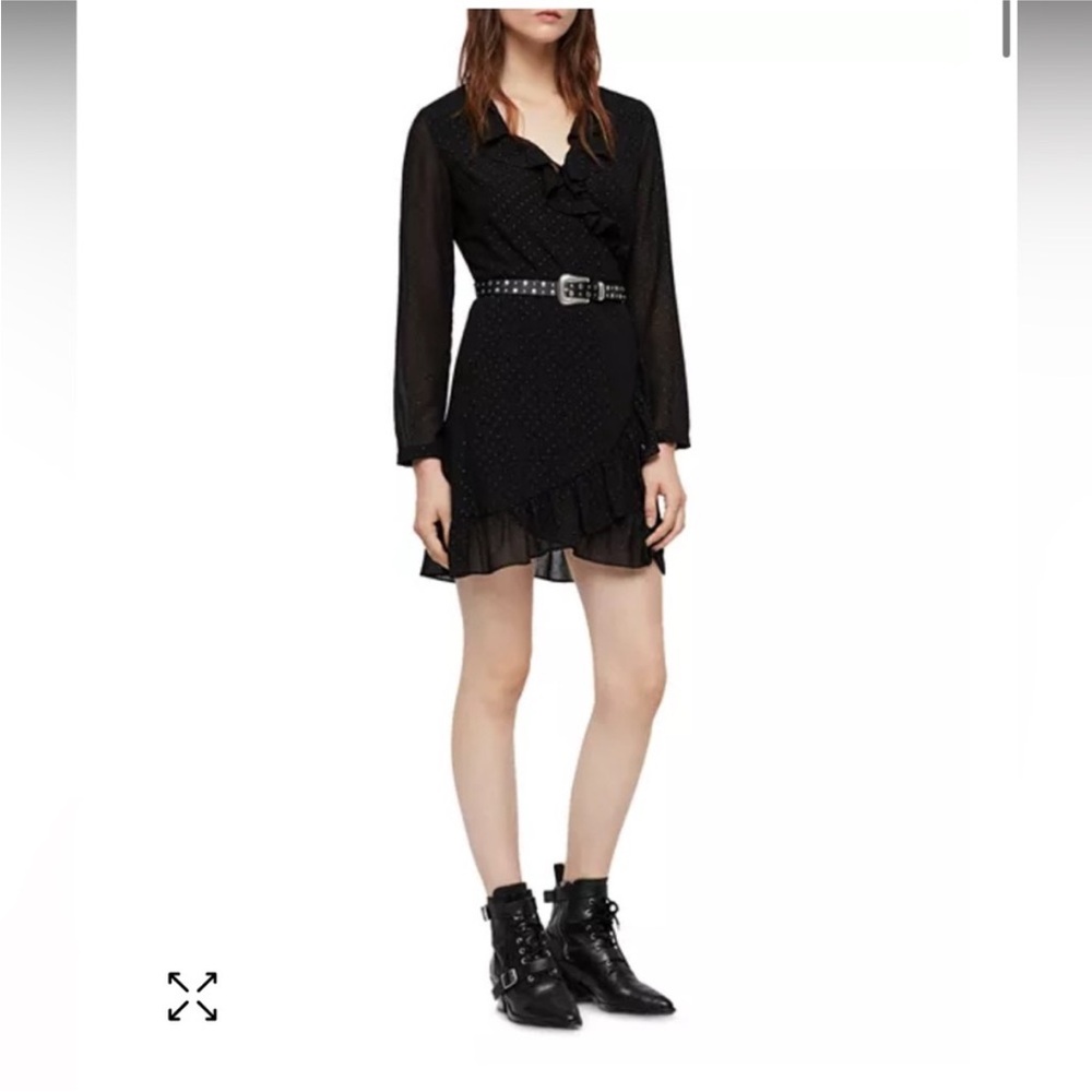 ALL SAINTS KIYAH SHIMMER DRESS